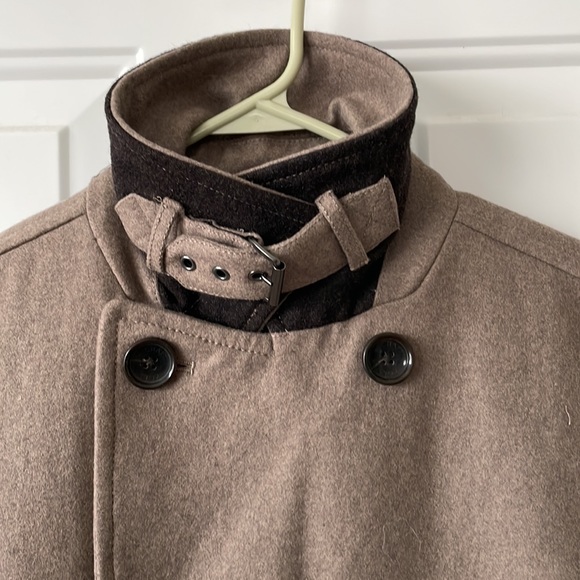 BNWT Tan Michael Kors Wool Pea Coat Size M - Picture 5 of 6